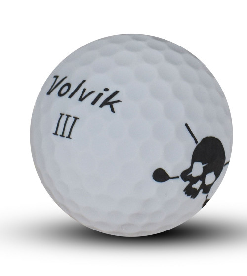 Volvik Vivid Skull Edition 3.0 Golf Balls with Hat Clip Ball Marker